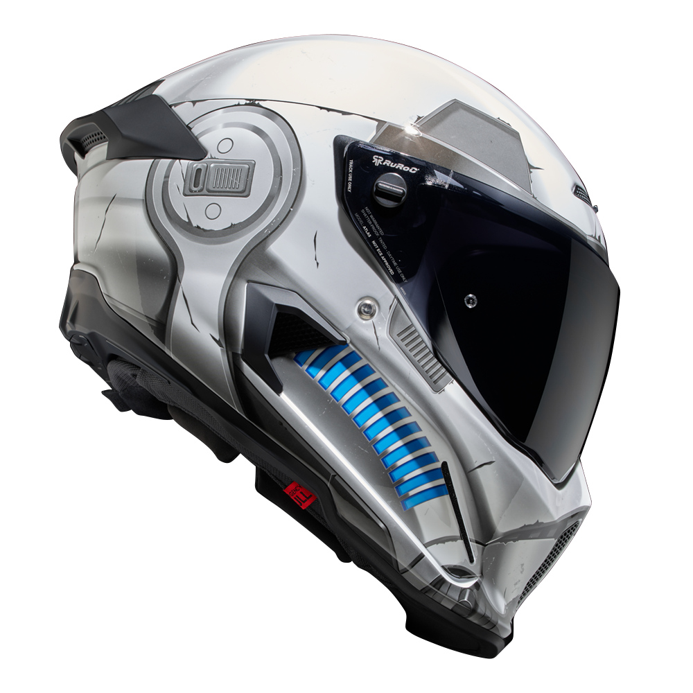 carbon fiber stormtrooper helmet motorcycle Ruroc AT4.0 Stormtrooper