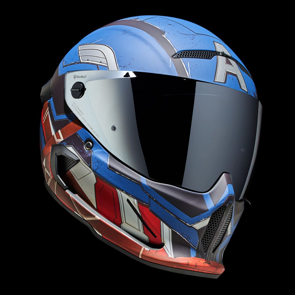captain america motorcycle helmet full face Ruroc AT4.0 Marvel's Captain America