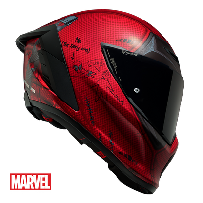 black deadpool motorcycle helmet Ruroc EOX Marvel's Deadpool