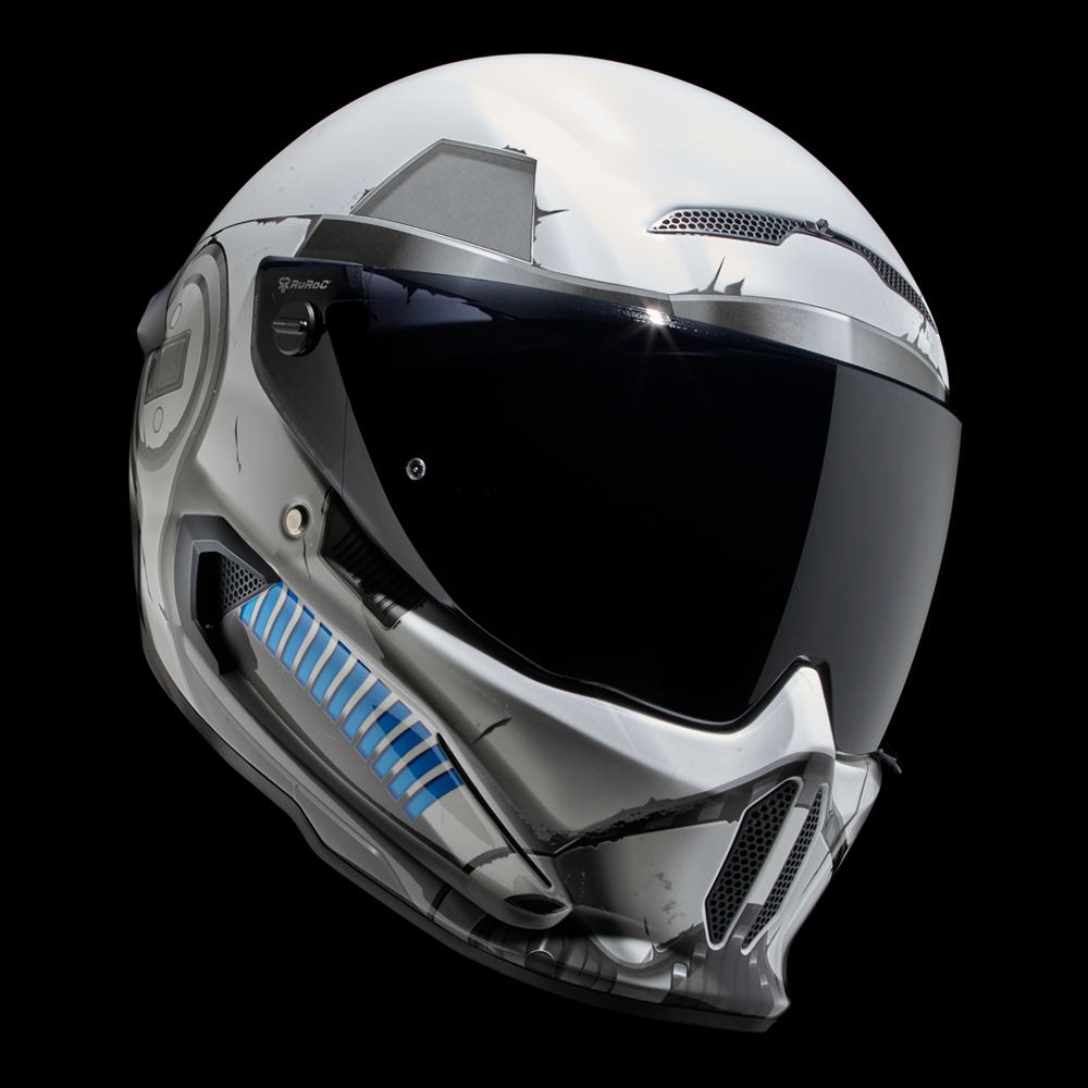 carbon fiber stormtrooper motorcycle helmet for sale Ruroc AT4.0 Stormtrooper